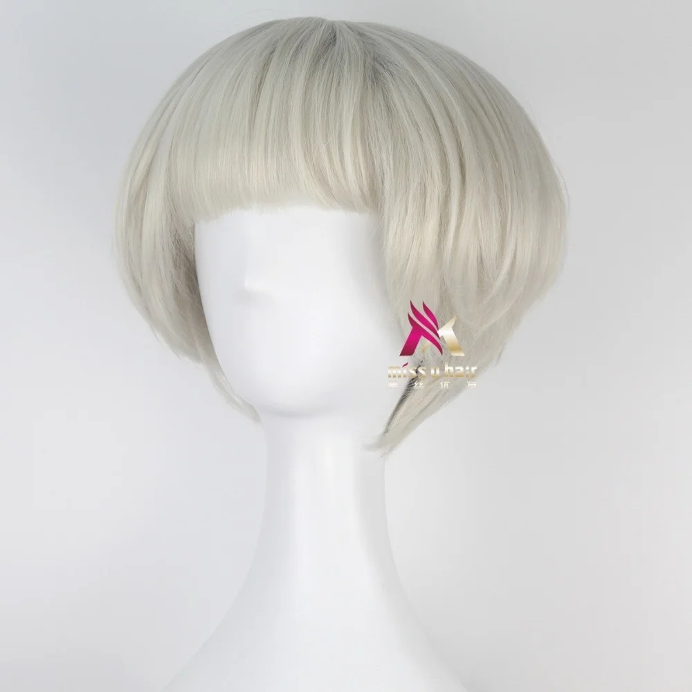 Halloween Pursuit Women Grainne cosplay Wig gold Short Bob Haircut Cosplay hair Role Play costumes +wig cap | Тематическая одежда