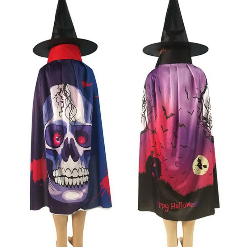 Мантия на Хэллоуин + шляпа маскарадный костюм летучей мыши тыквы призрак для
