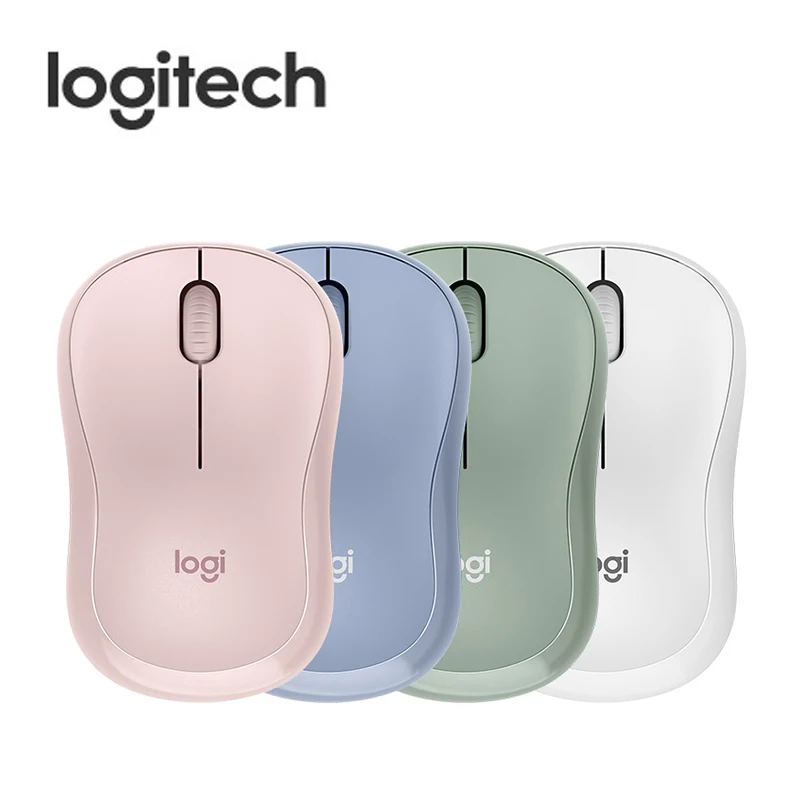 Logitech M221 Беспроводная Бесшумная мышь для офиса синий розовый зеленый белый