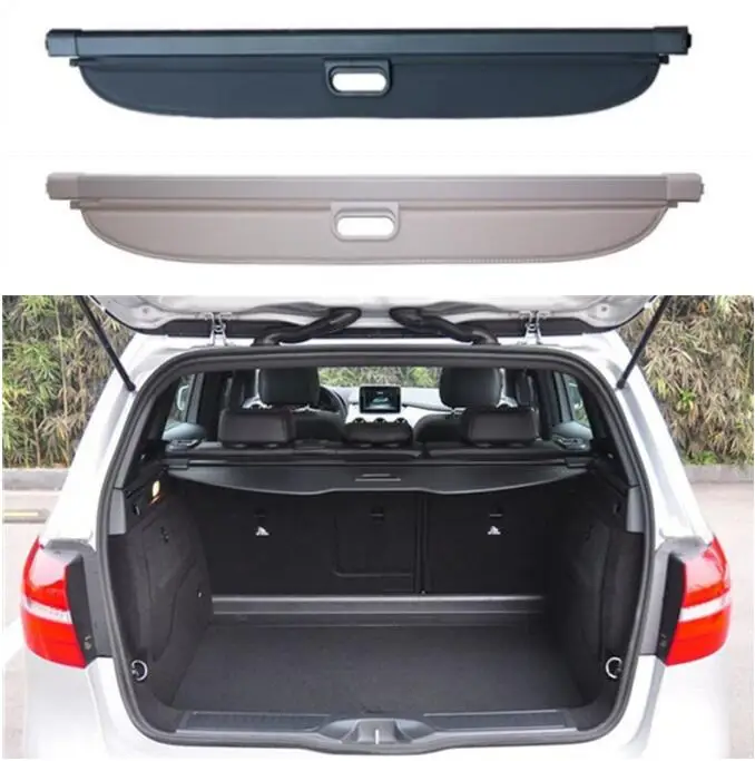 

Защитный экран для задней части багажника, Защитная крышка для груза для Mercedes-Benz B Class W246 B180 B200 2009-2018 (черный, бежевый)