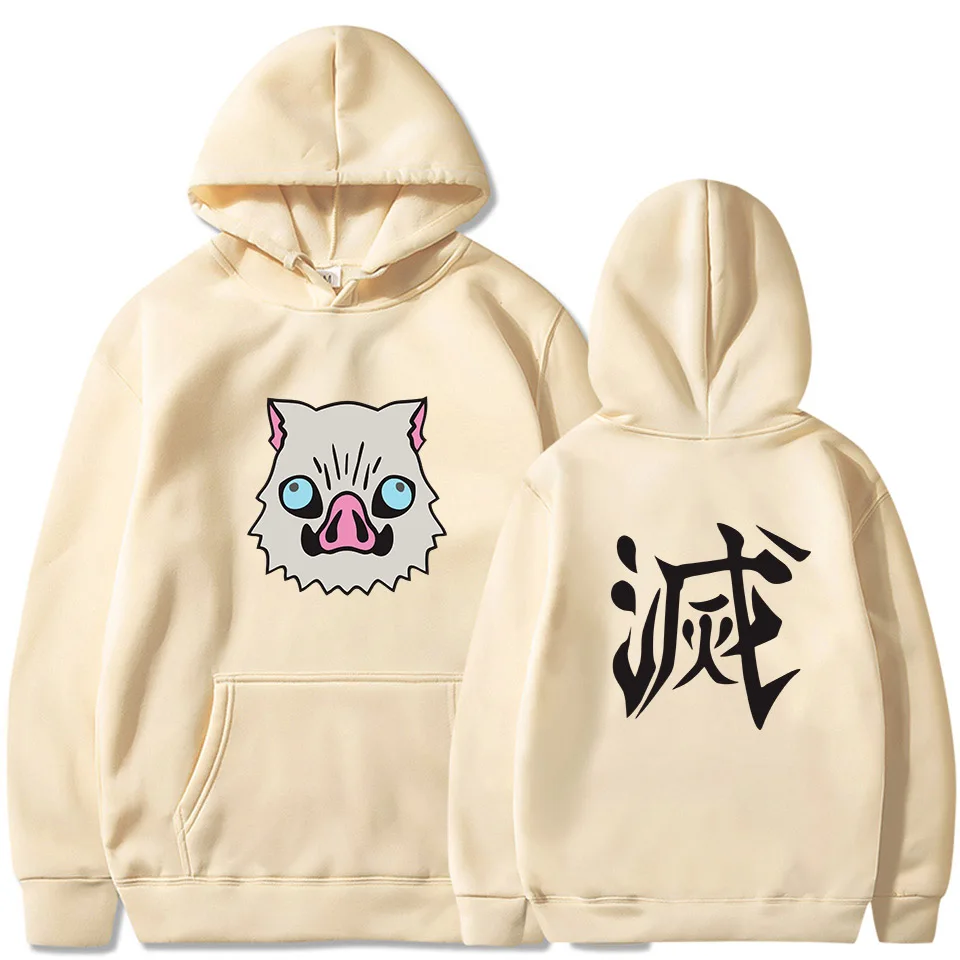 

2021 Anime Demon Slayer Tanjiro Nezuko Zenitsu Inosuke Costume Hoodies Harajuku Pullover Fleece Sweatshirt Sudadera