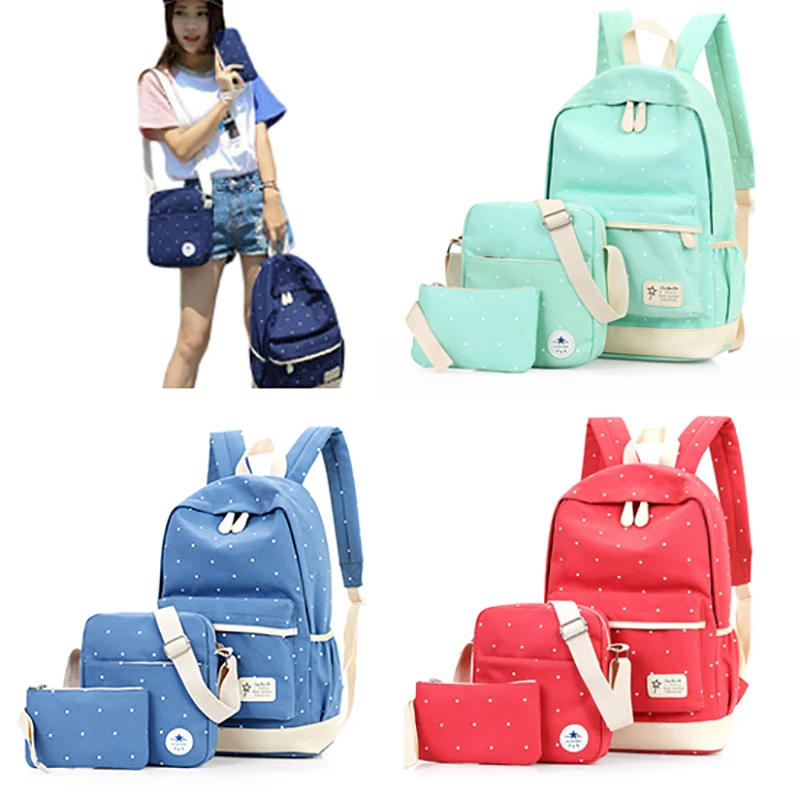 Женский рюкзак в консервативном стиле 3 шт./компл. с принтом студенческие сумки