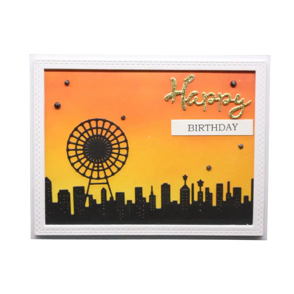 Город/колесо обозрения парк/фоновое Украшение DIY Скрапбукинг травления