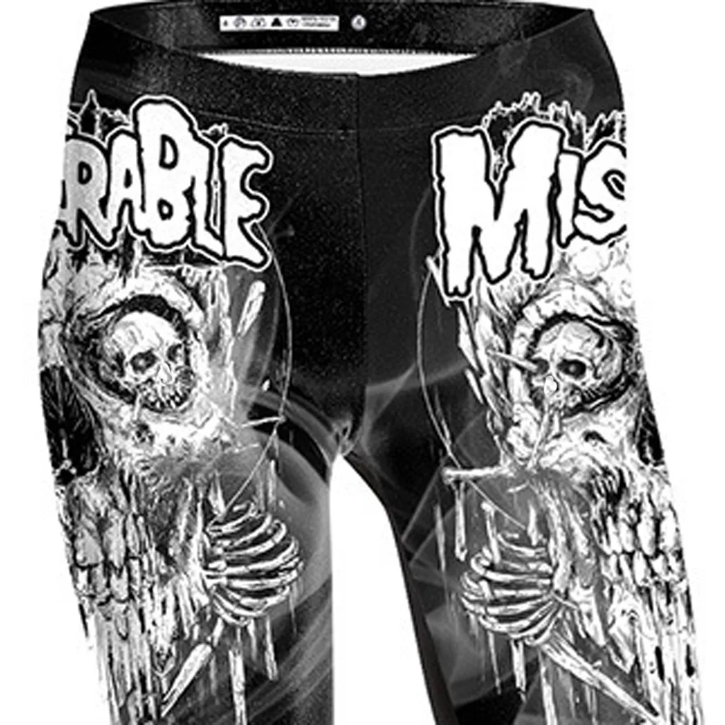 Женские готические леггинсы с принтом черепа спортивные штаны для фитнеса