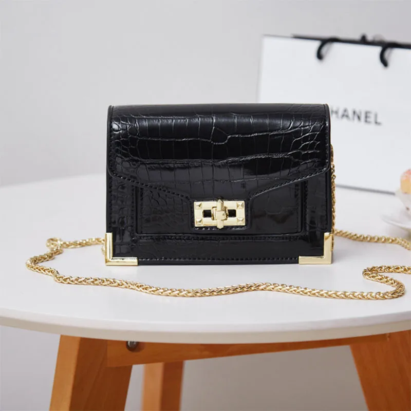 Новая модная сумка из искусственной кожи с крокодиловым узором для девочек