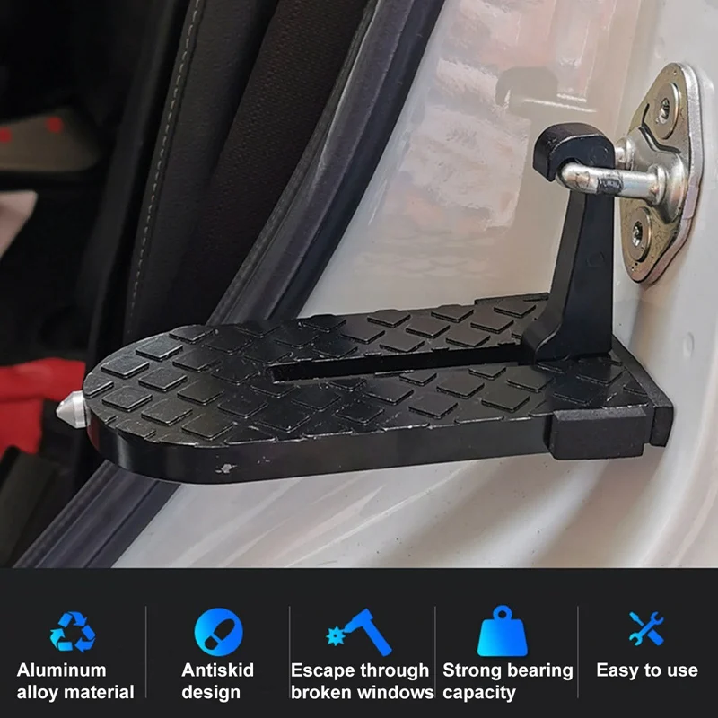 

Universal Multifunction Foldable Car Door Hook Pedals Vehicle Rooftop Rack Assistance Door Step Car SUV Slam Latch Doorstep