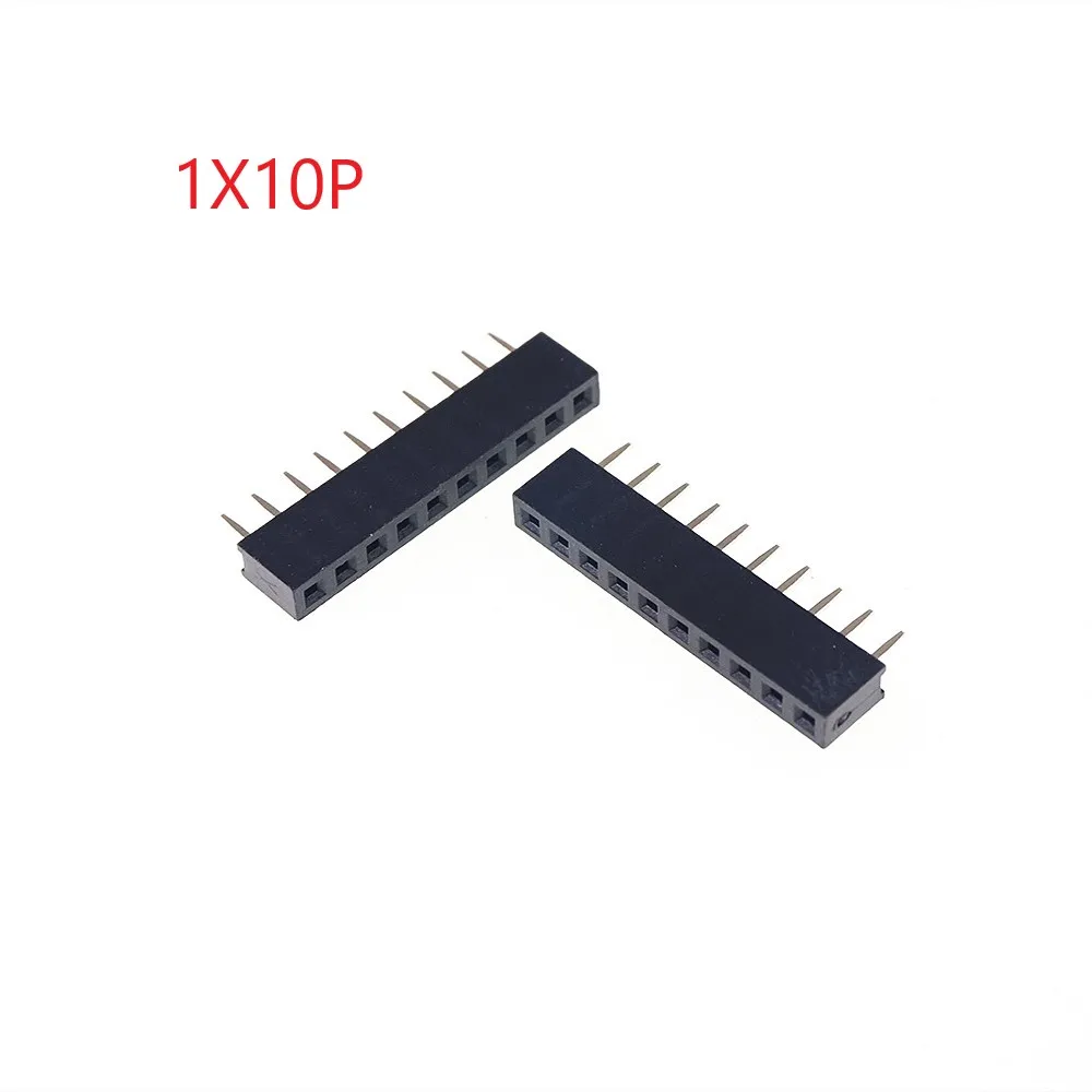 

100 шт. 1x10 P 10 контактов 2,0 мм штыревые разъемы PCB, однорядные прямые сквозные отверстия, изоляторы высотой 4,30 мм Rohs Reach