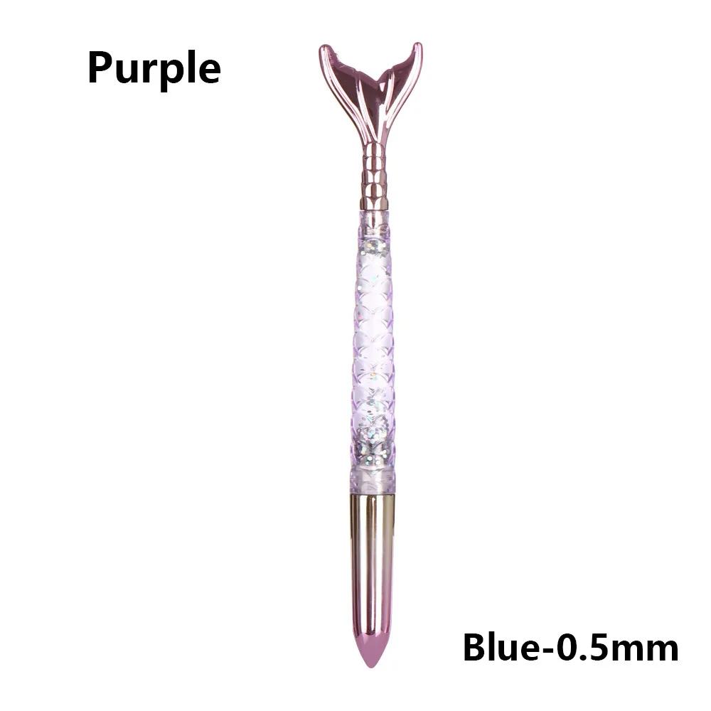 blue-0.5mm purple Градиентные зыбучие пески блестки креативные красочные гелевые ручки милые Русалочки кавайные ручки нейтральные ручки для детей школьные офисные принадлежности - Цвет: blue-0.5mm purple