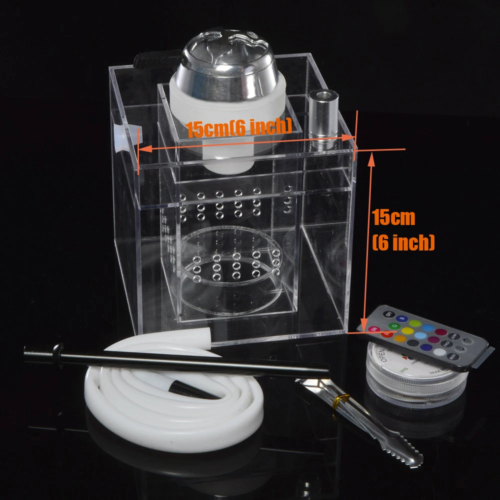 2019 новый прозрачный акриловый кальяна с светодиодный светильник для наргиле