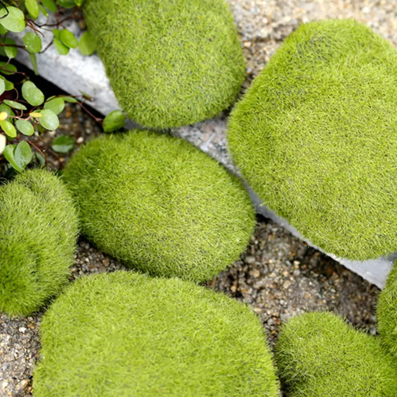 Искусственный пенный зеленый мох растения поддельные камни покрытые мхом