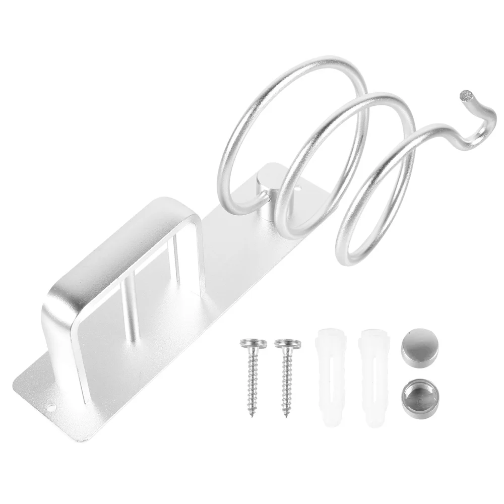 

1 Set Hair Dryer Hanger Hook Aluminum Alloy Rack Bathroom Wall Mounted Rack