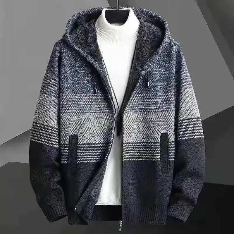 

Youth fashion long sleeved men's cardigan Harajuku ins hooded sweater sweater autumn temperament loose fashion leisure