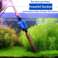 220v electric water changer cleaner aquarium sand washer fish tank filter powerful suction syphon operated vacuum gravel siphon