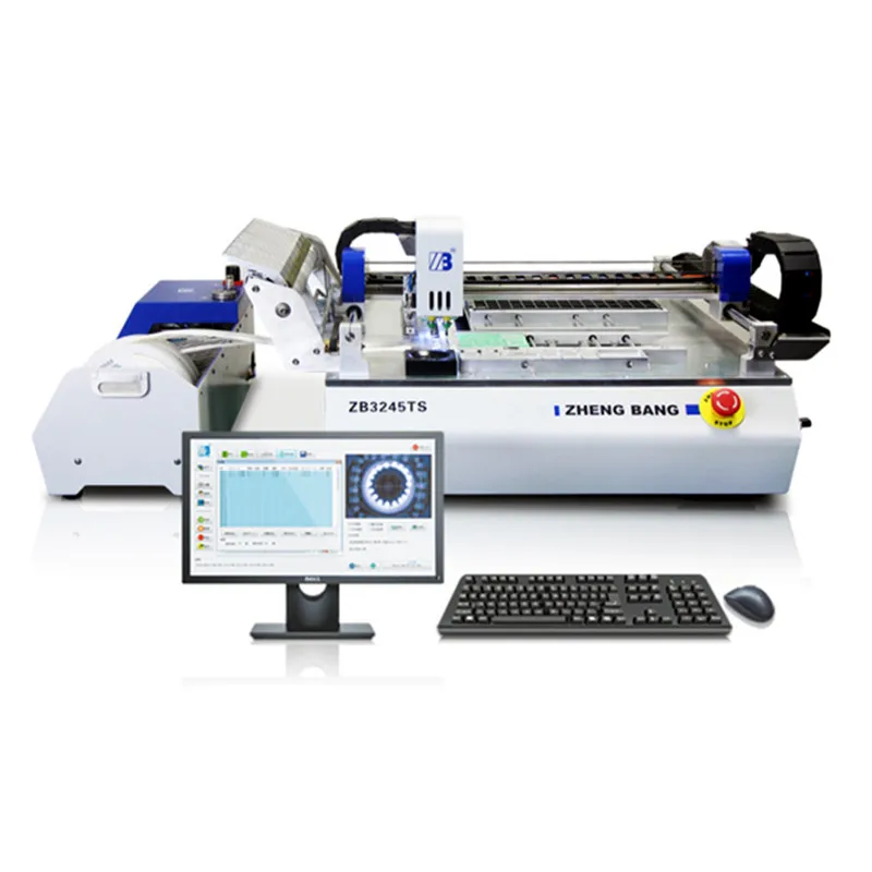 Günstig ZB3245TS Volle Automatische 2 Pick Köpfe Und Ort Maschine Mit Visuelle System SMT Desktop Pick