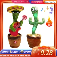 new electronic dancing cactus singing dancing decoration gift for kids funny early education toys knitted fabric plush toys