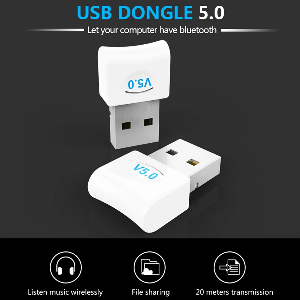 Компьютерный USB Bluetooth адаптер 5.0USB Настольный беспроводной WiFi Аудио приемник