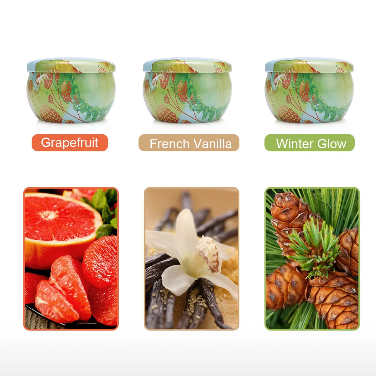 Ароматические Свечи Натуральный Соевый Воск Изысканная Подарочная коробка