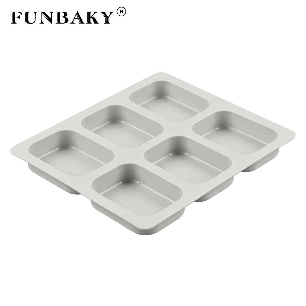 FUNBAKY 6 отверстий Большая квадратная форма силиконовые формы для мыла сделай сам