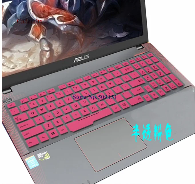 Pink Для Asus ROG Strix GL553VD GL553 FZ53VD FX553VE FX553VD FX53VW GL753VE ZX53VW 15 17 дюймов Тетрадь крышка клавиатуры - Цвет: Pink