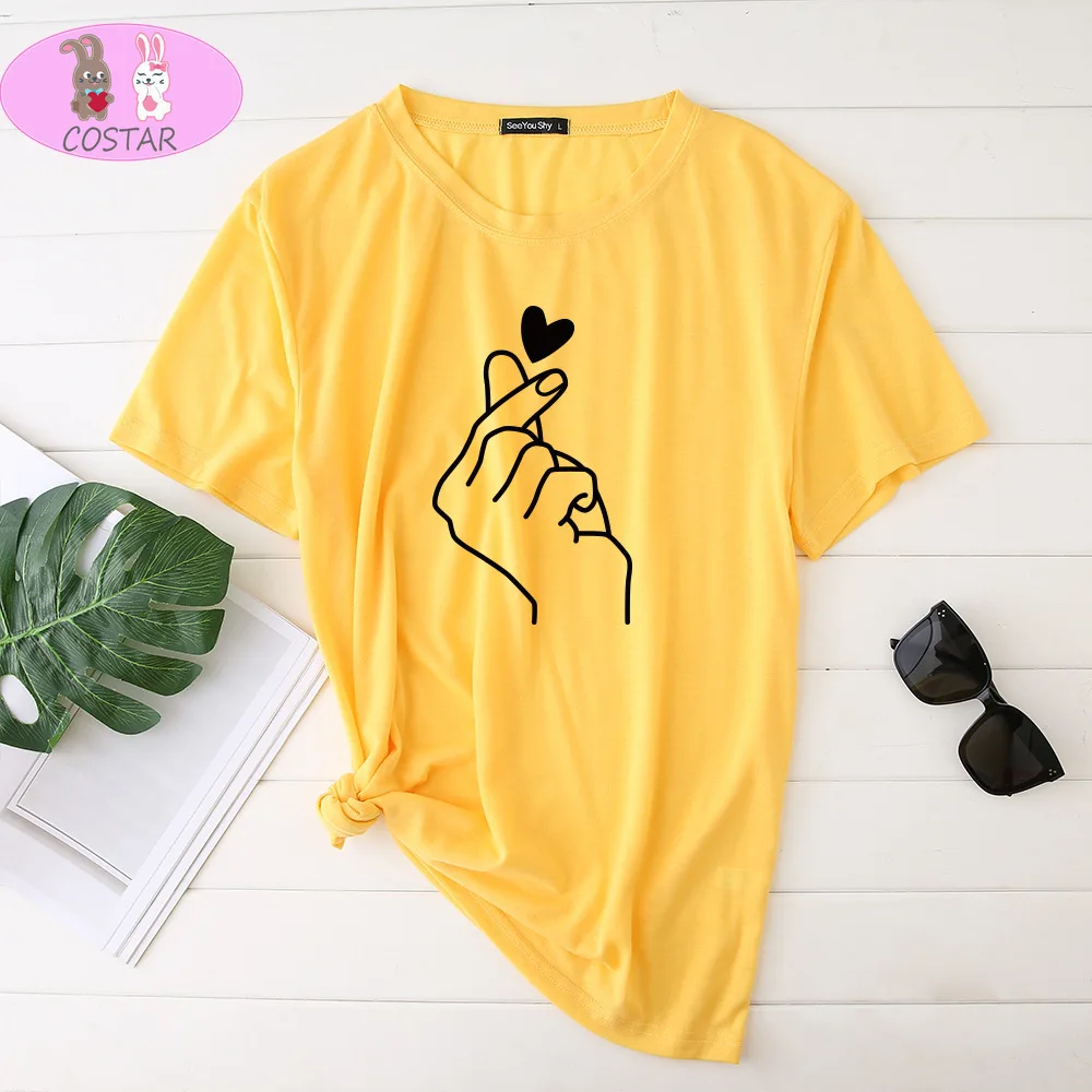 

COSTAR Women's t-shirt Harajuku love t shirt women feminina ladies Than heart graphic t shirts women 2019 summer femme clothes