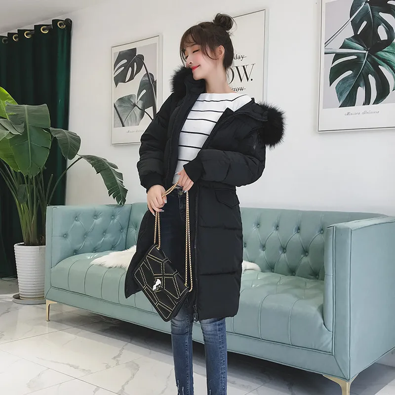 2019 New Autumn winter loose Women parka Outwear Coat Jacket long sleeve Knee length Medium length Thick warm Fashion Cotton