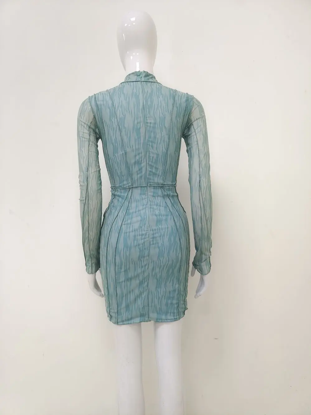 

Women Long Slevve Dylan Pencil Dresses Bandage Mesh Sexy Mini Party Club Beach Holiday Vestidos