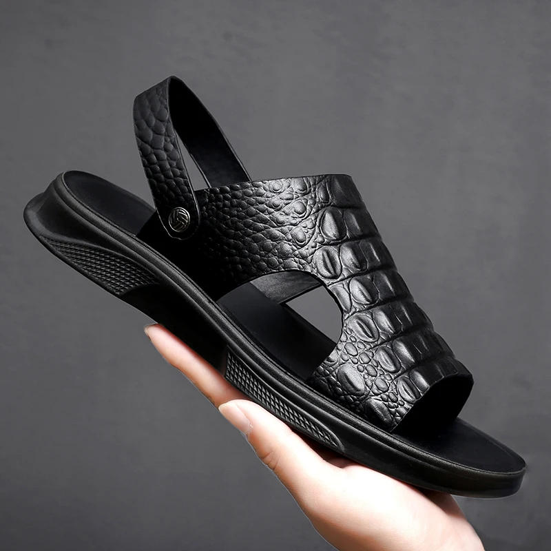 

Plage Sandales Mens Walking Sandals Men Rubber Sandal Leather Sandalia Masculina De Praia Sandalias Cuero Para Hombre