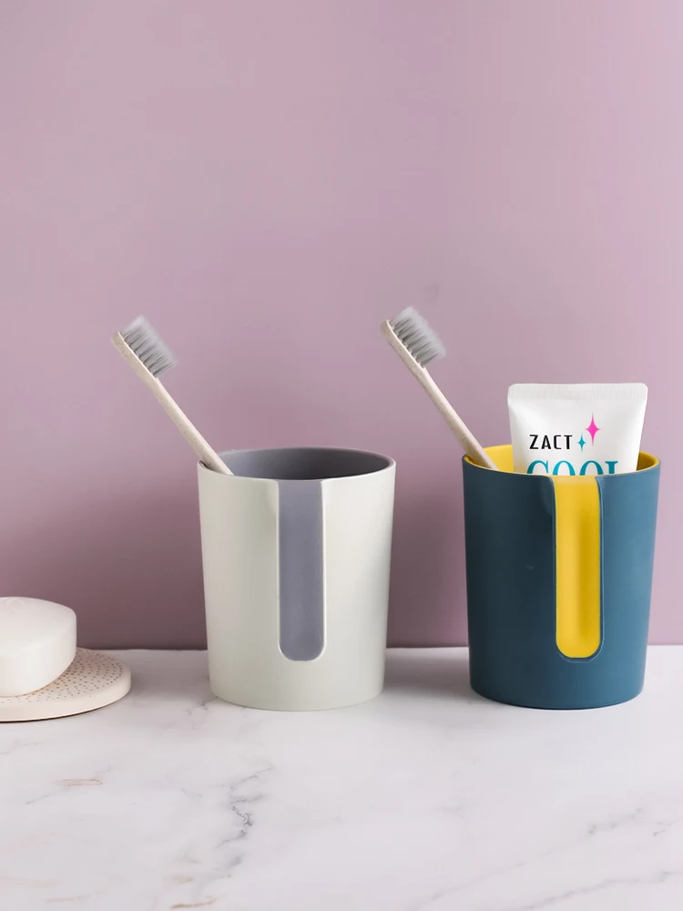 

Thickened Solid Mouth Wash Cup Nordic Luxurious Home Plastic Mouth Wash Cup Travel Tandenborstel Beker Bathroom Products TZYJ