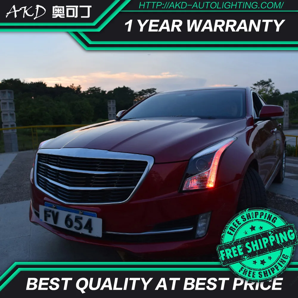 АКД автомобильного тюнинга фары для Cadillac ATS-L ATS L светодиодные DRL Противотуманные