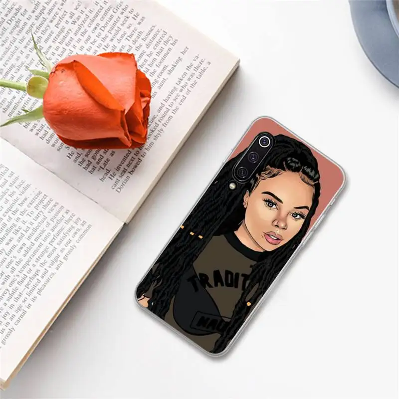 

African Mexico melanin black girl Phone Case For Xiaomi Redmi note 7 8 9 A t k30 max3 9 s 10 pro lite