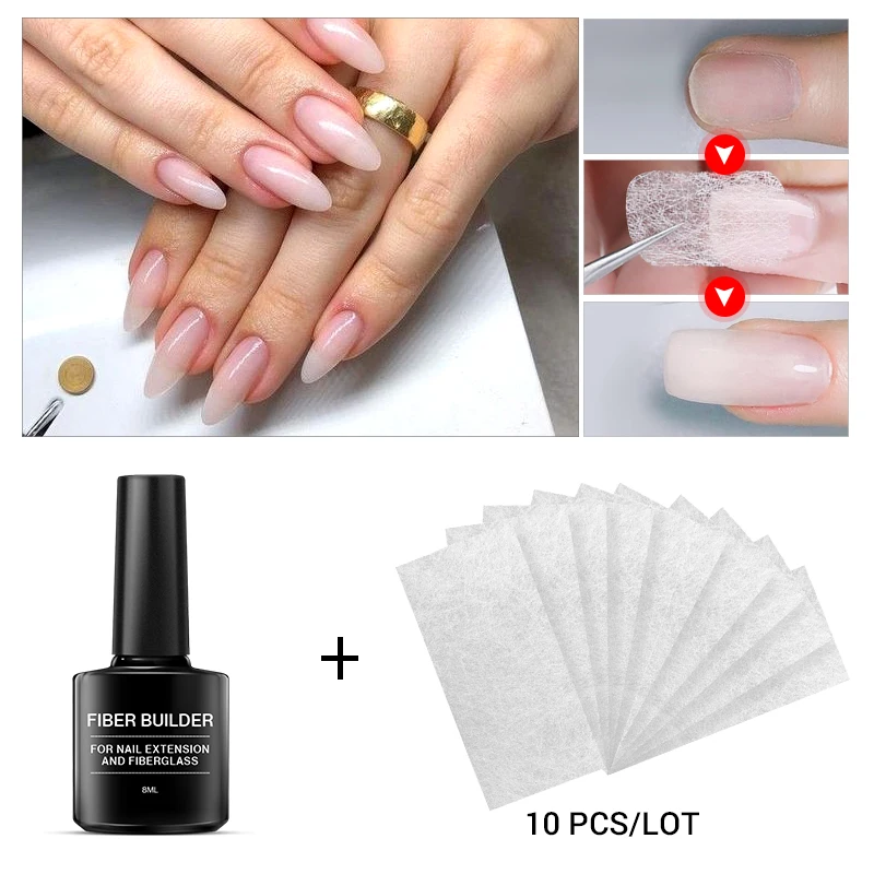 Modelones Стекловолоконные обертки для наращивания набор гелей лаков ногтей