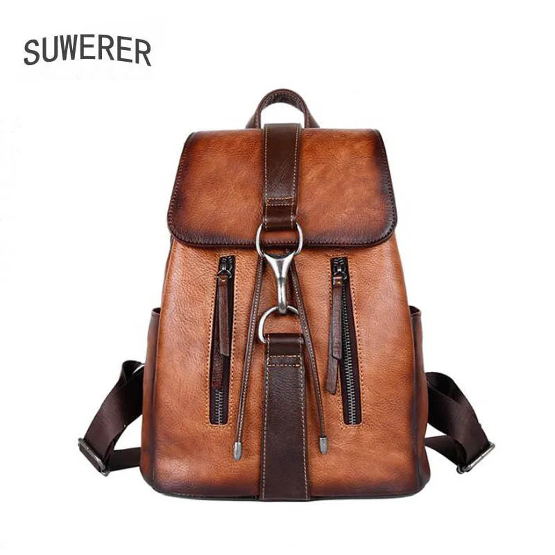 

New Women Genuine Leather Bags Women's famous brand High quality genuine cowhide leather bags women bags Leisure schoolbag