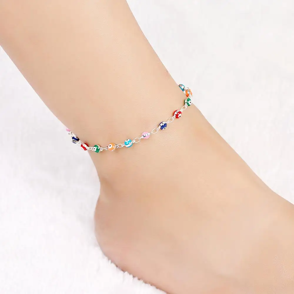 Ножной браслет DoreenBeads с каплями воды дьявольским глазом летний аксессуар 1 шт. |