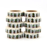 10pcslot 15mm10m green plants washi tape japanese paper diy planner masking tape decorative stationery