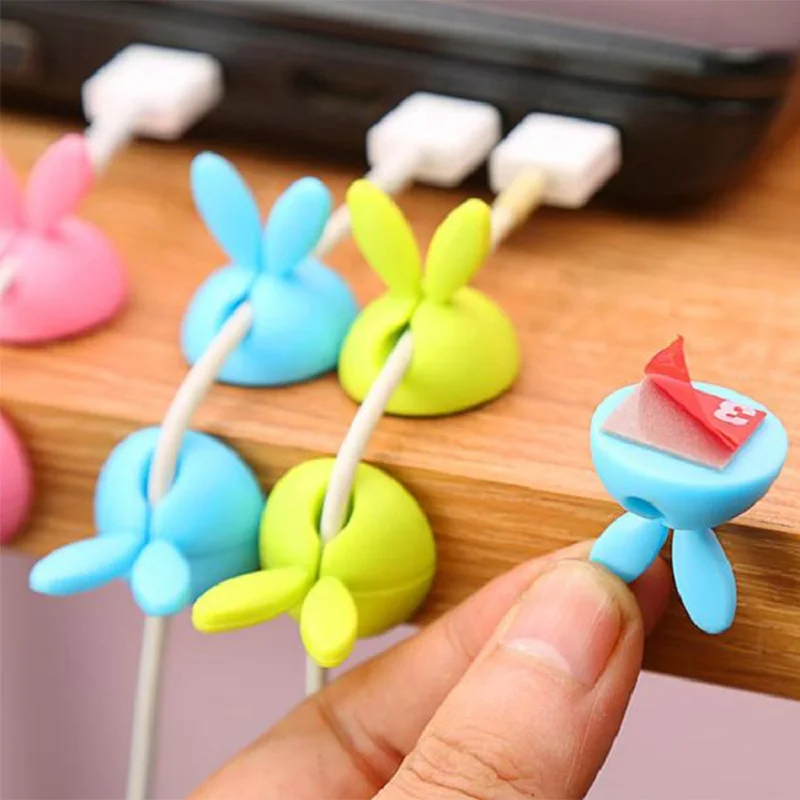 4 шт. зажимы для кабеля в виде кролика | Дом и сад