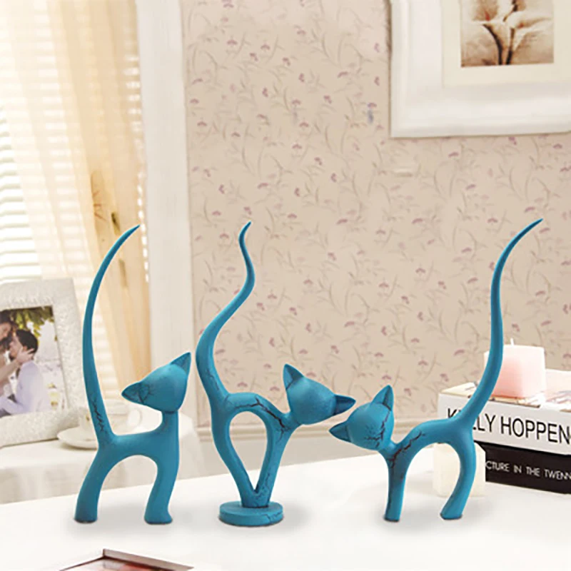 3 шт./лот скандинавские простые Роскошные резиновые украшения в виде кота