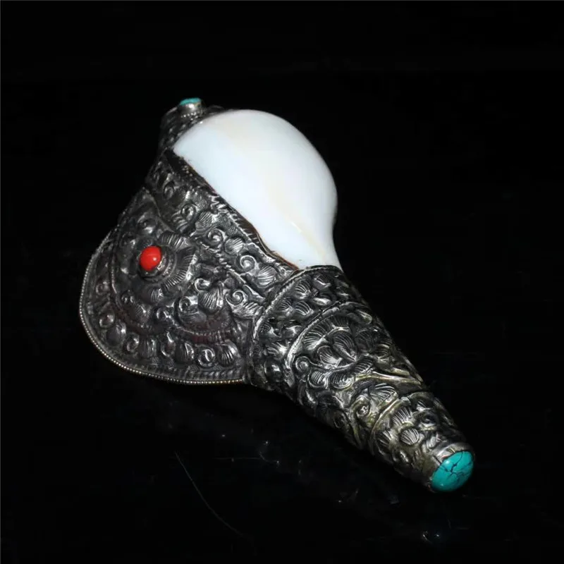 Коллекция китайской ручной работы непальская Серебряная раковина Тибета