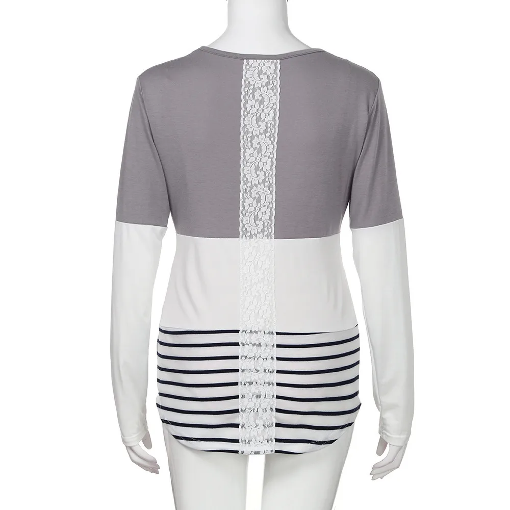 Блузки для беременных топы блузка Женская свободная зимняя кружевная одежда с