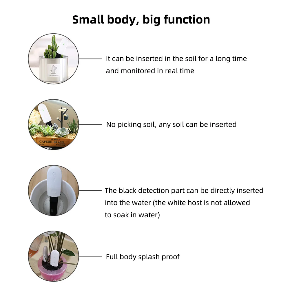 

Yieryi Professional Flower And Grass Plant Detector Intelligent Monitoring Soil Moisture Meter With Bluetooth