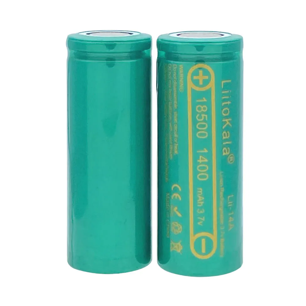 

NEW LiitoKala 3.7V 18500 Lii-14A 18500 1400mAh rechargeable Battery For flashlight Wholesale Safe Li-Ion