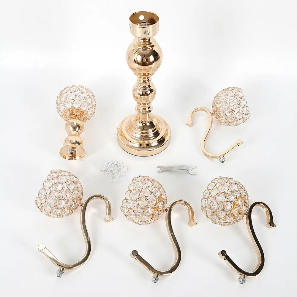 10 шт. Хрустальный подсвечник чайный светильник высокий канделябр стол