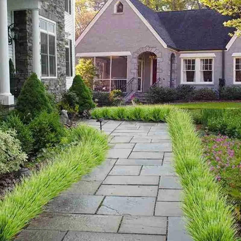 Искусственные зеленые травяные растения 45 см из пластика для лука солома букет