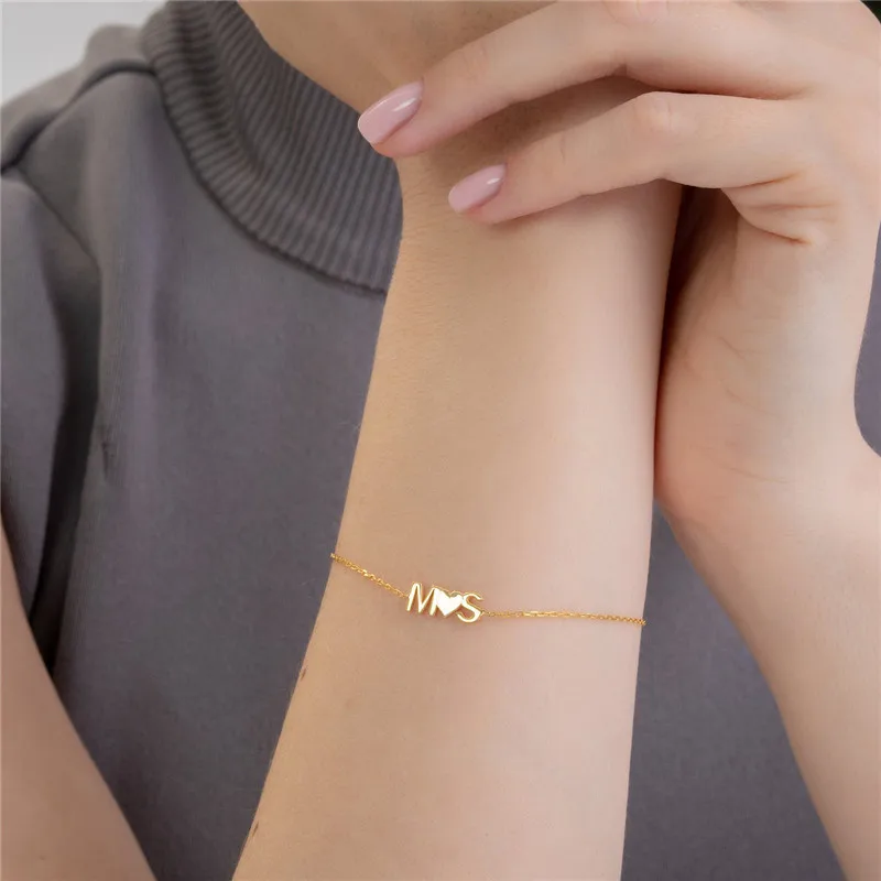 

Браслеты с именной табличкой для лучших друзей, браслеты ручной работы для женщин и мужчин, персонализированные браслеты с именем и инициал...