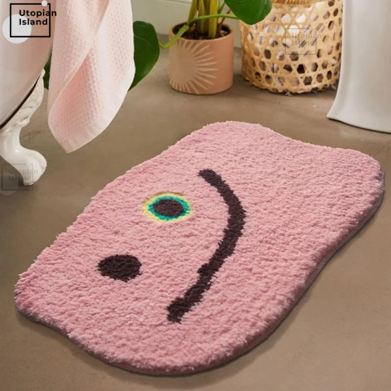 Пушистый Коврик в форме монстра плюшевый Впитывающий для входной двери коврик