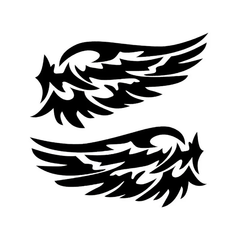 

Guardian Angel Wings Lovely Car Stickers Fashion Car Waterproof Sunscreen Black/white 13cm*6cm