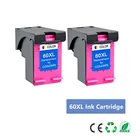 Цветной картридж для принтера hp 60 xl hp60 F2480 F2420 F4480 F4580 F4280 D2660 D2530 D2560 PhotoSmart C4680, 2 шт.