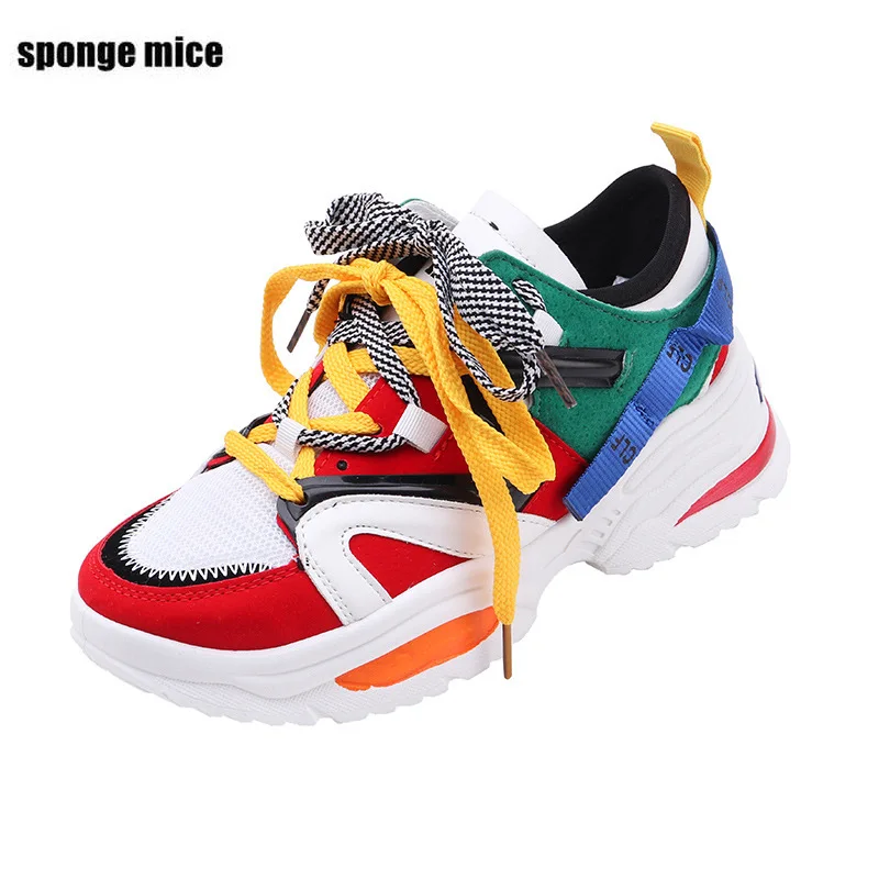 Новинка 2019 года белые туфли на танкетке женские кроссовки платформе