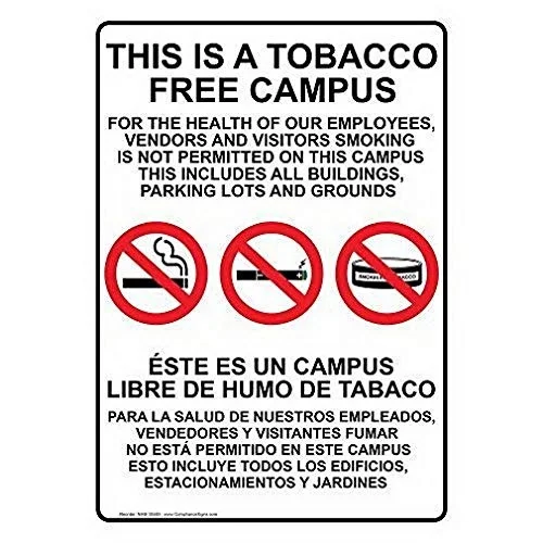 

This is A Tobacco Free Campus Sign Metal Signs Funny Yard Sign for Outdoors Warning Signs Tin Plate Poster x