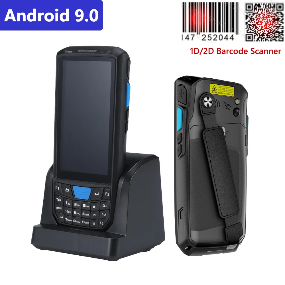 

Бесплатная доставка, 4G LTE Bluetooth Ручной 1D лазерный 2D Android сканер штрих-кода, PDA, терминальный сканер данных