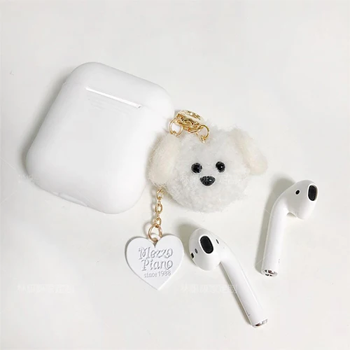 Симпатичный Мягкий Роскошный чехол Тедди для Apple AirPods 1 2 Чехол аксессуары Bluetooth